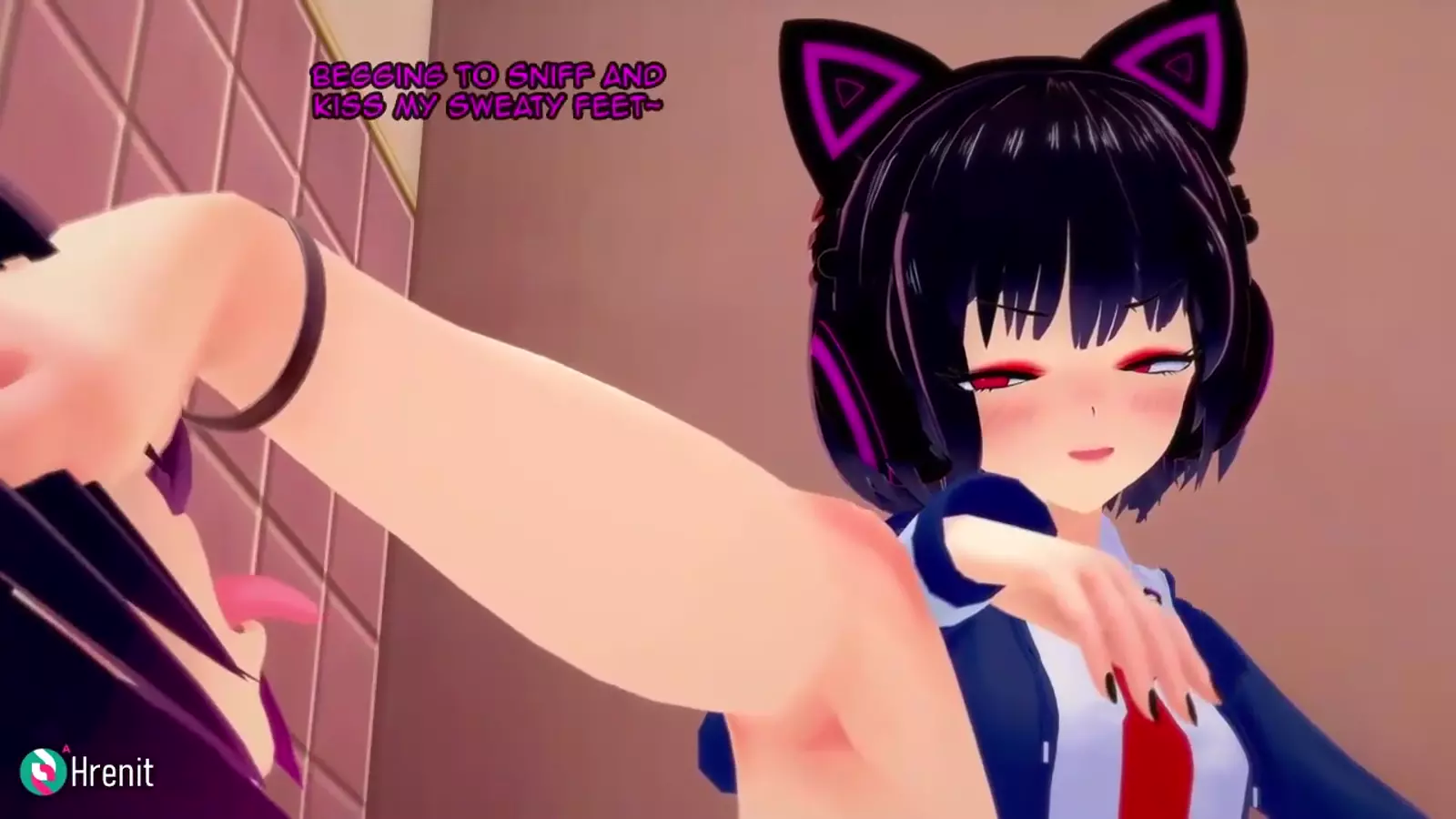 Hermaphroditehe Cat Girl Masturbating